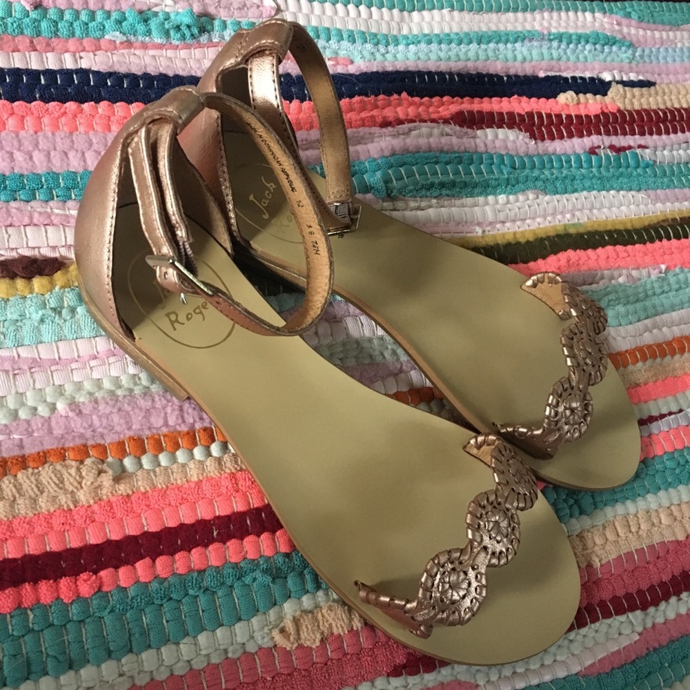 Jack Rogers Daphne Sandal Rose Gold sz. 7.5 NIB